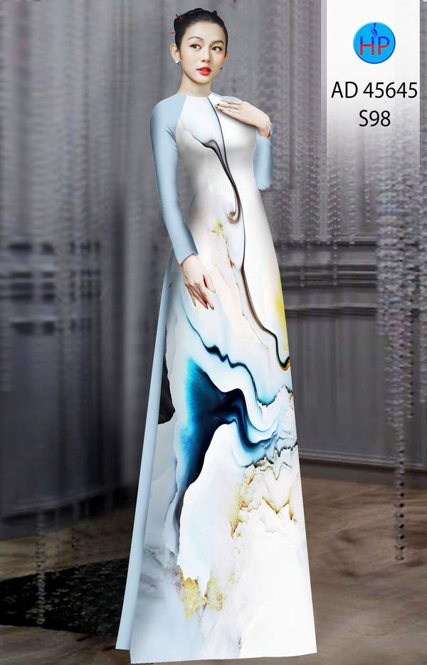 Vải Áo Dài Hoa Văn AD 45645