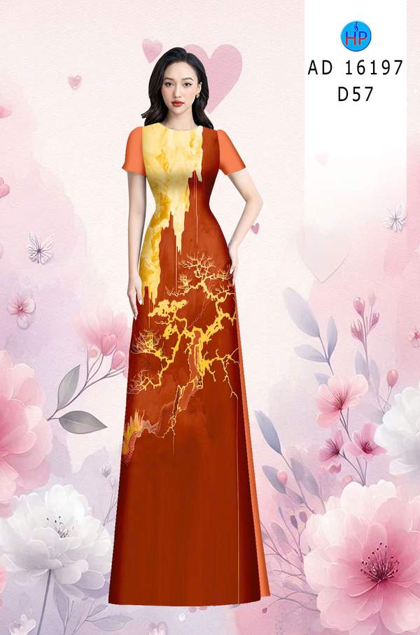 Vải Áo Dài Hoa Văn AD 16197