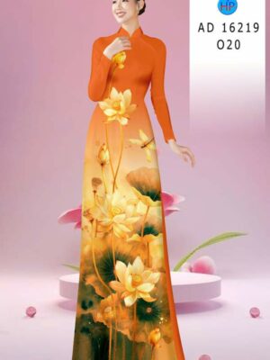 Vải Áo Dài Hoa Sen AD 16219
