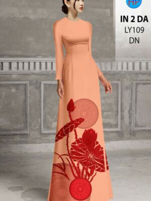 Vải Áo Dài Hoa Sen AD LY109