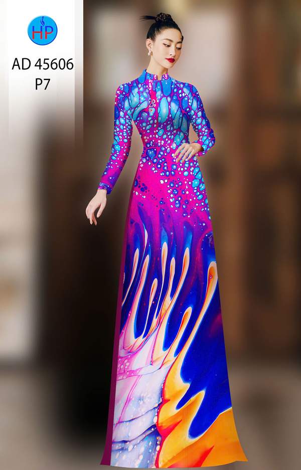 Vải Áo Dài Hoa Văn AD 45606