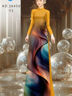 Vải Áo Dài Hoa Văn AD 26450