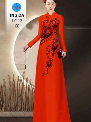 Vải Áo Dài Hoa In 3D AD LY112