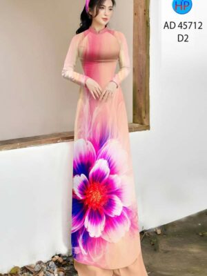 Vải Áo Dài Hoa In 3D AD 45712
