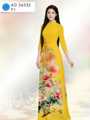 Vải Áo Dài Hoa Râm Bụt AD 36332