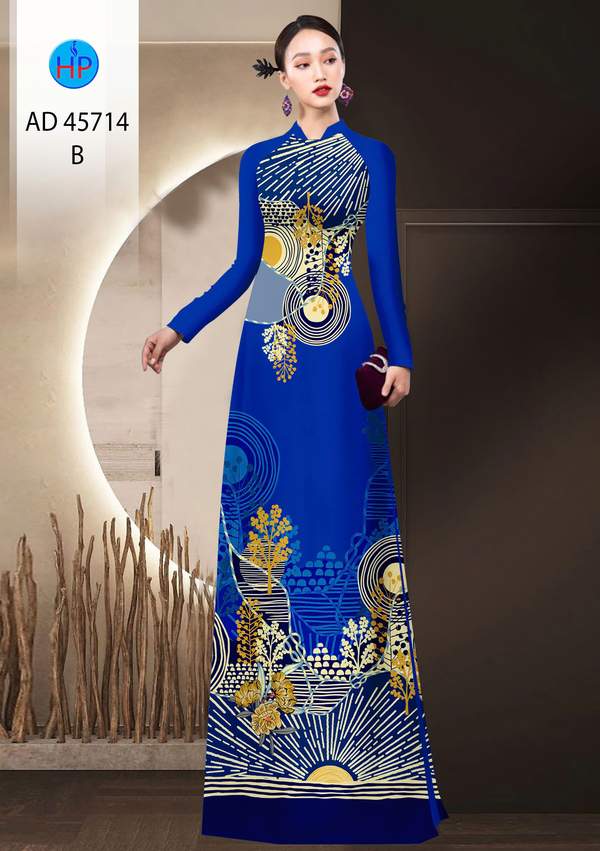 Vải Áo Dài Hoa Văn AD 45714