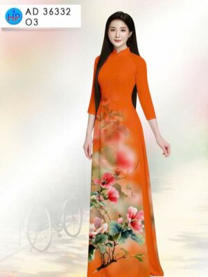 Vải Áo Dài Hoa Râm Bụt AD 36332