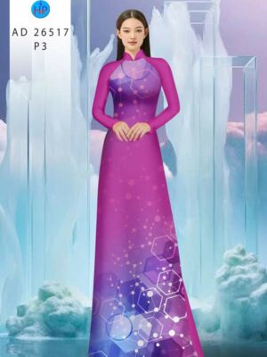 Vải Áo Dài Hoa Văn AD 26517
