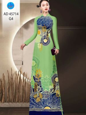 Vải Áo Dài Hoa Văn AD 45714