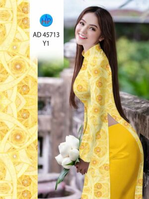 Vải Áo Dài Hoa Văn AD 45713
