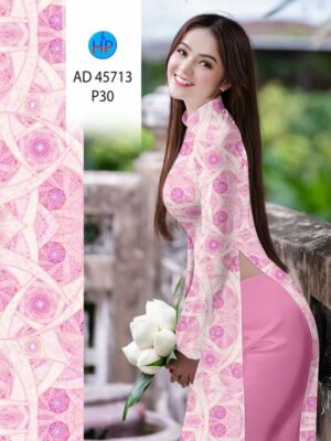 Vải Áo Dài Hoa Văn AD 45713