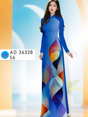 Vải Áo Dài Hoa In 3D AD 36328
