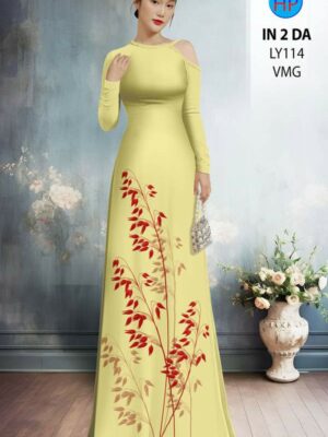Vải Áo Dài Hoa In 3D AD LY114