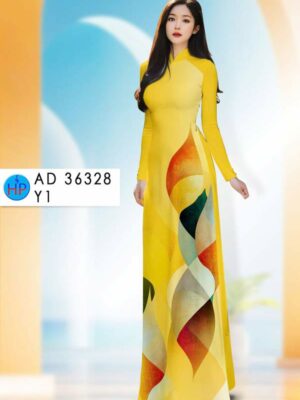 Vải Áo Dài Hoa In 3D AD 36328