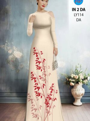 Vải Áo Dài Hoa In 3D AD LY114