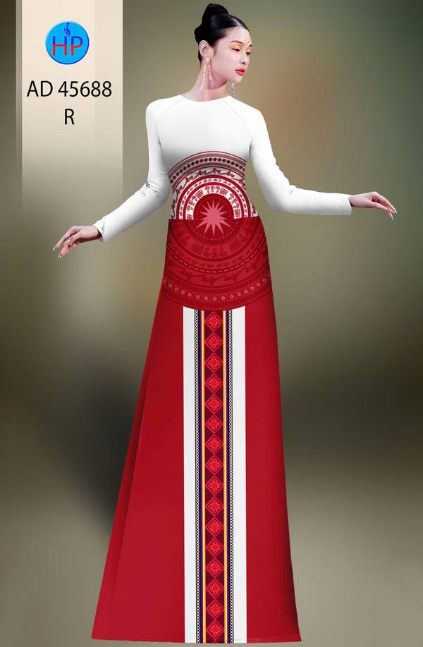 Vải Áo Dài Hoa Văn AD 45688