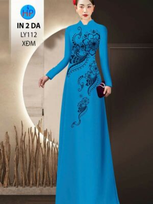 Vải Áo Dài Hoa In 3D AD LY112