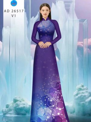 Vải Áo Dài Hoa Văn AD 26517