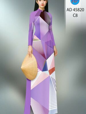 Vải Áo Dài Hoa Văn AD 45820