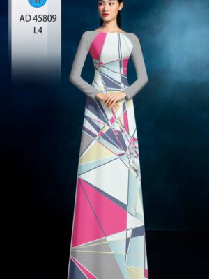 Vải Áo Dài Hoa Văn AD 45809