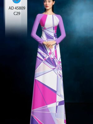 Vải Áo Dài Hoa Văn AD 45809