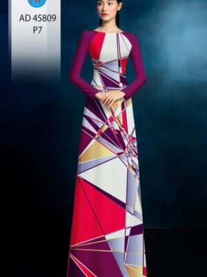 Vải Áo Dài Hoa Văn AD 45809