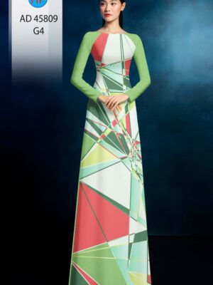 Vải Áo Dài Hoa Văn AD 45809