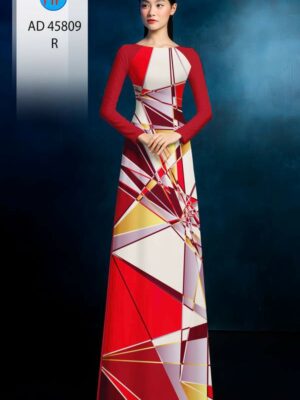 Vải Áo Dài Hoa Văn AD 45809