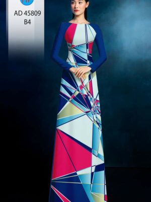 Vải Áo Dài Hoa Văn AD 45809