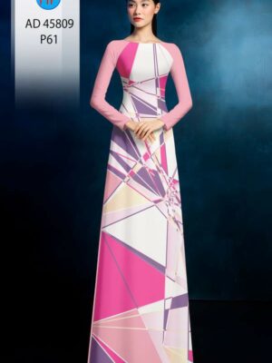 Vải Áo Dài Hoa Văn AD 45809