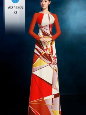 Vải Áo Dài Hoa Văn AD 45809