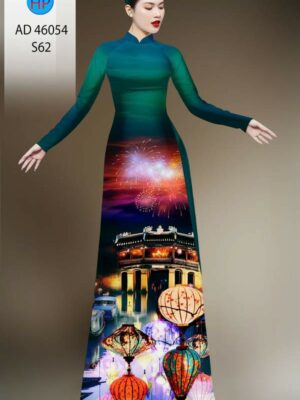 Vải Áo Dài Phong Cảnh AD 46054
