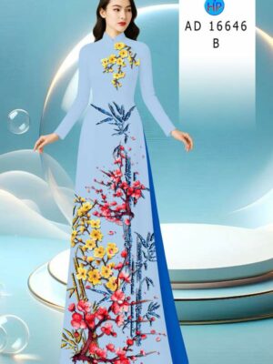 Vải Áo Dài Hoa Đào AD 16646