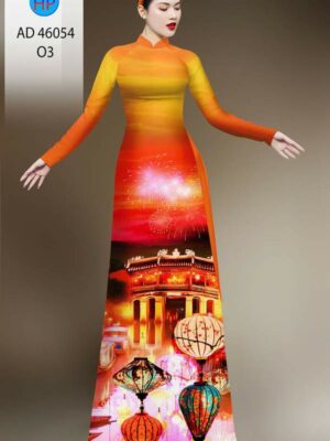 Vải Áo Dài Phong Cảnh AD 46054