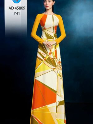 Vải Áo Dài Hoa Văn AD 45809