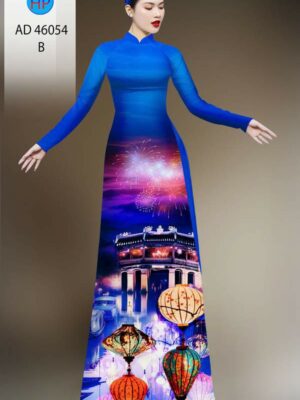 Vải Áo Dài Phong Cảnh AD 46054