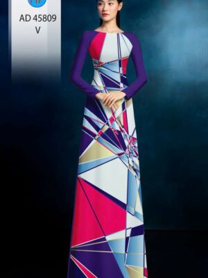 Vải Áo Dài Hoa Văn AD 45809