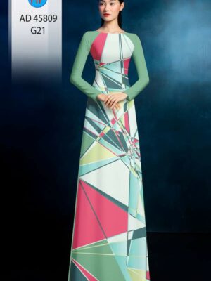 Vải Áo Dài Hoa Văn AD 45809