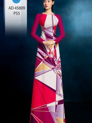 Vải Áo Dài Hoa Văn AD 45809