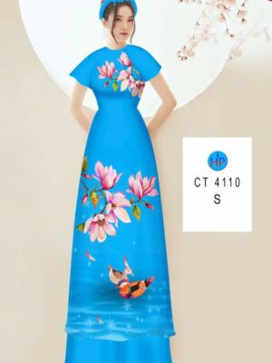 Vải Áo Dài Hoa In 3D AD CT4110