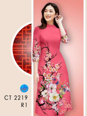 Vải Áo Dài Hoa In 3D AD CT2219