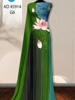 Vải Áo Dài Hoa Sen AD 45914