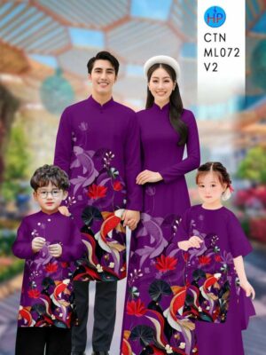 Vải Áo Dài Gia Đình Cá Chép AD CTNML072