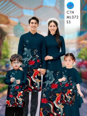Vải Áo Dài Gia Đình Cá Chép AD CTNML072