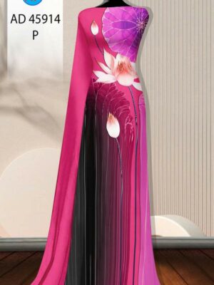 Vải Áo Dài Hoa Sen AD 45914