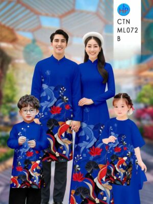 Vải Áo Dài Gia Đình Cá Chép AD CTNML072