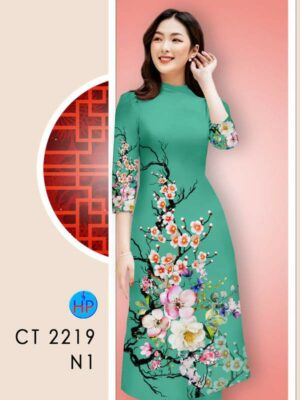 Vải Áo Dài Hoa In 3D AD CT2219
