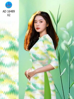 Vải Áo Dài Hoa Văn AD 16489