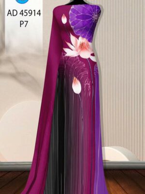 Vải Áo Dài Hoa Sen AD 45914