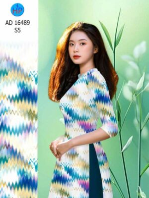 Vải Áo Dài Hoa Văn AD 16489